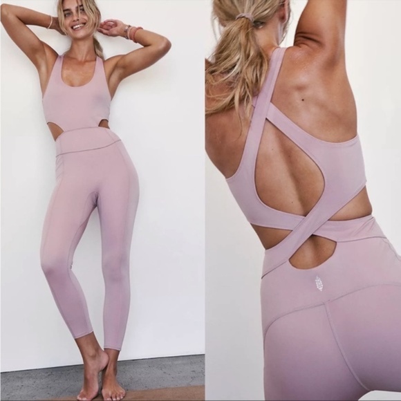Free People Back it up yoga romper - Picture 1 of 1